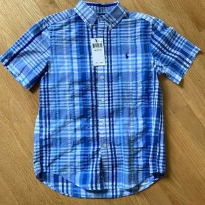 Ralph Lauren Boys Blue Plaid Shirt